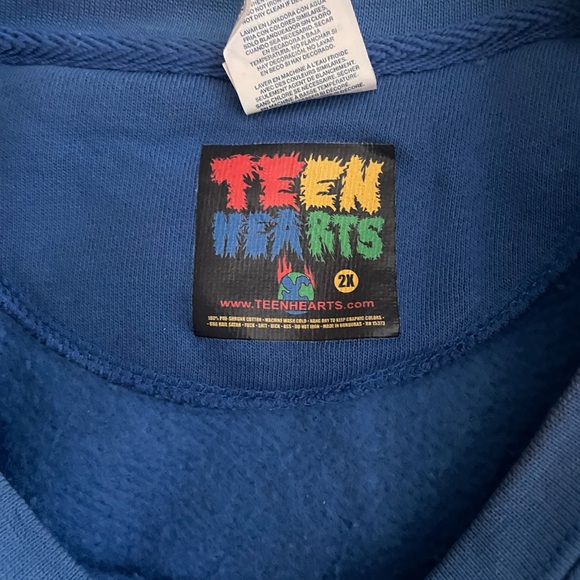 Blue butterfly sweater from Teen Hearts. Very soft and comfortable. - Picture 2 of 3